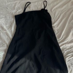 LULU’S BLACK DRESS W/ TIE BACK & ADJUSTABLE STRAPS - SIZE SMALL